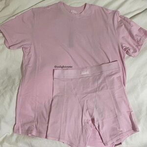 Skims Boyfriend Set in Cherry Blossom